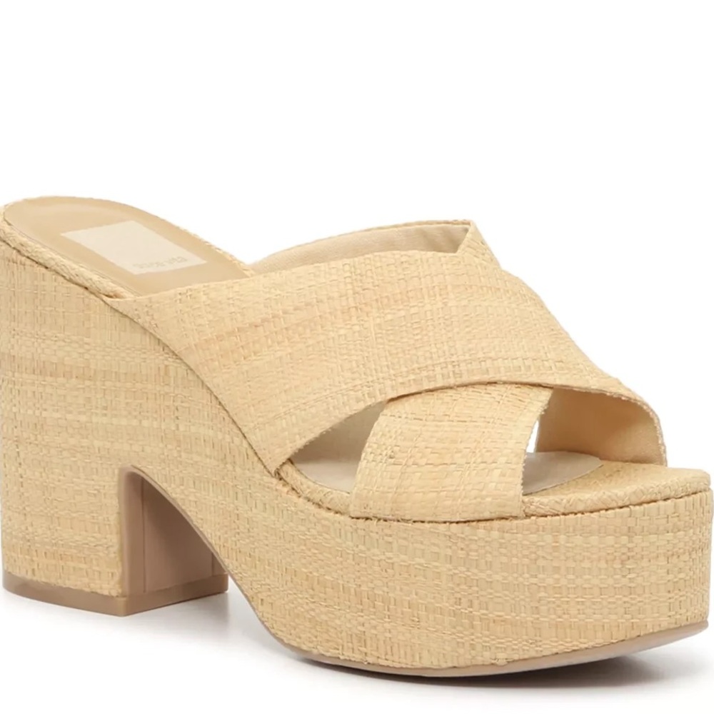 Dolce Vita Cream Platform Sandals